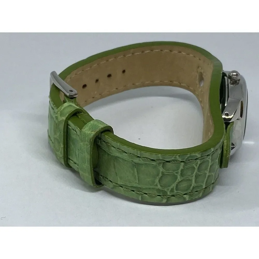 Fossil ES9934 Women's Green Leather Analog White Dial Quartz Genuine Watch XX410